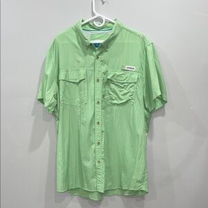 Magellan Outdoors Men’s Short-Sleeve Button-Down Shirt — Mint Green